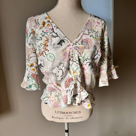 TOPSHOP Fun Light and Breezy Top - Size 10 - Picture 1 of 9